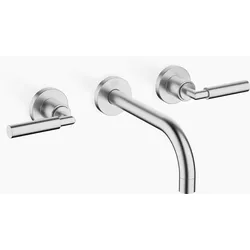 Dornbracht TARA Waschtisch-Wandbatterie ohne Ablaufgarnitur, Ausladung 190mm, Bausatz-Endmontage, 36712882-93, Farbe: Chrom gebürstet