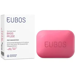 EUBOS Basis Pflege Fest Waschstück, Rot 125 g