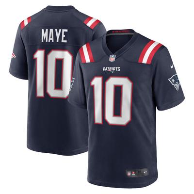 Footballtrikot NIKE "Nike Trikot New England Patriots NFL Home Game Jersey Maye 10", Herren, Gr. S, blau (mehrfarbig), 100% Polyester, Trikots
