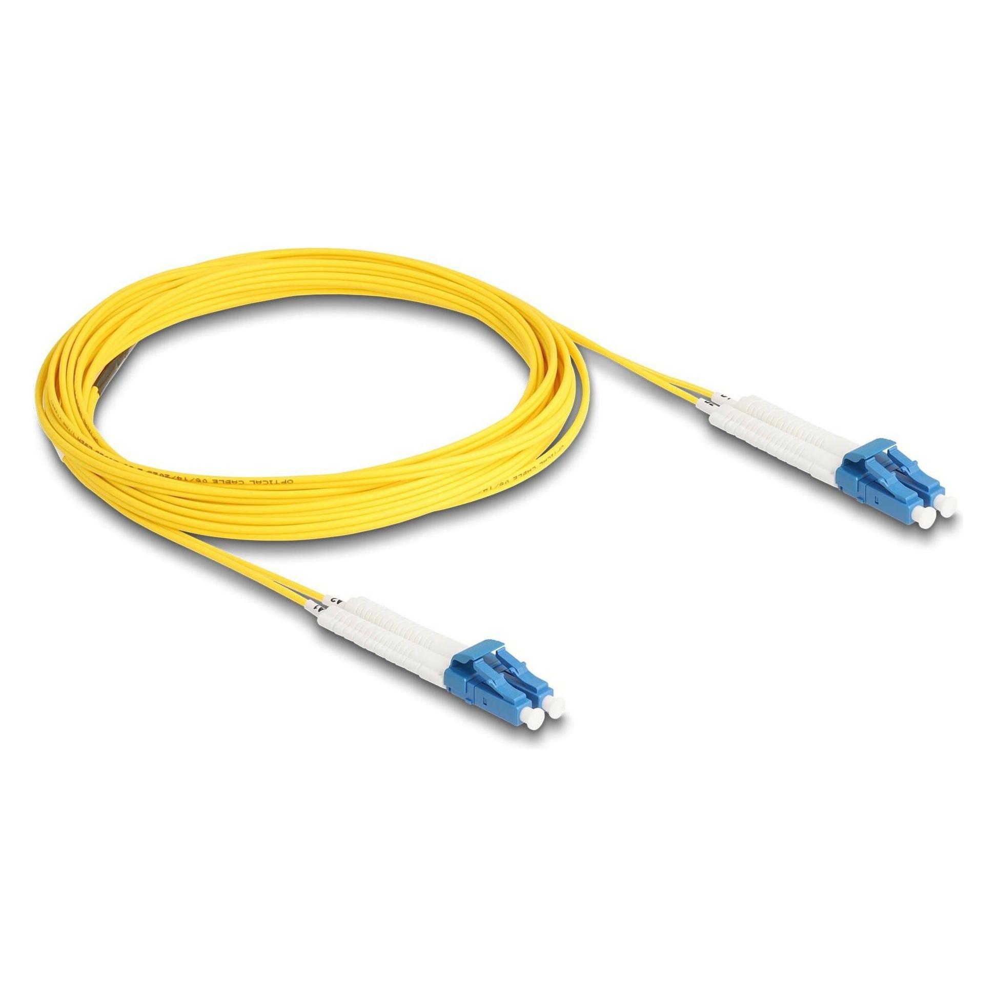 Delock LWL Kabel LC-D > LC-D Singlemode OS2 winkelbar 5,0m (5 m) (88073)