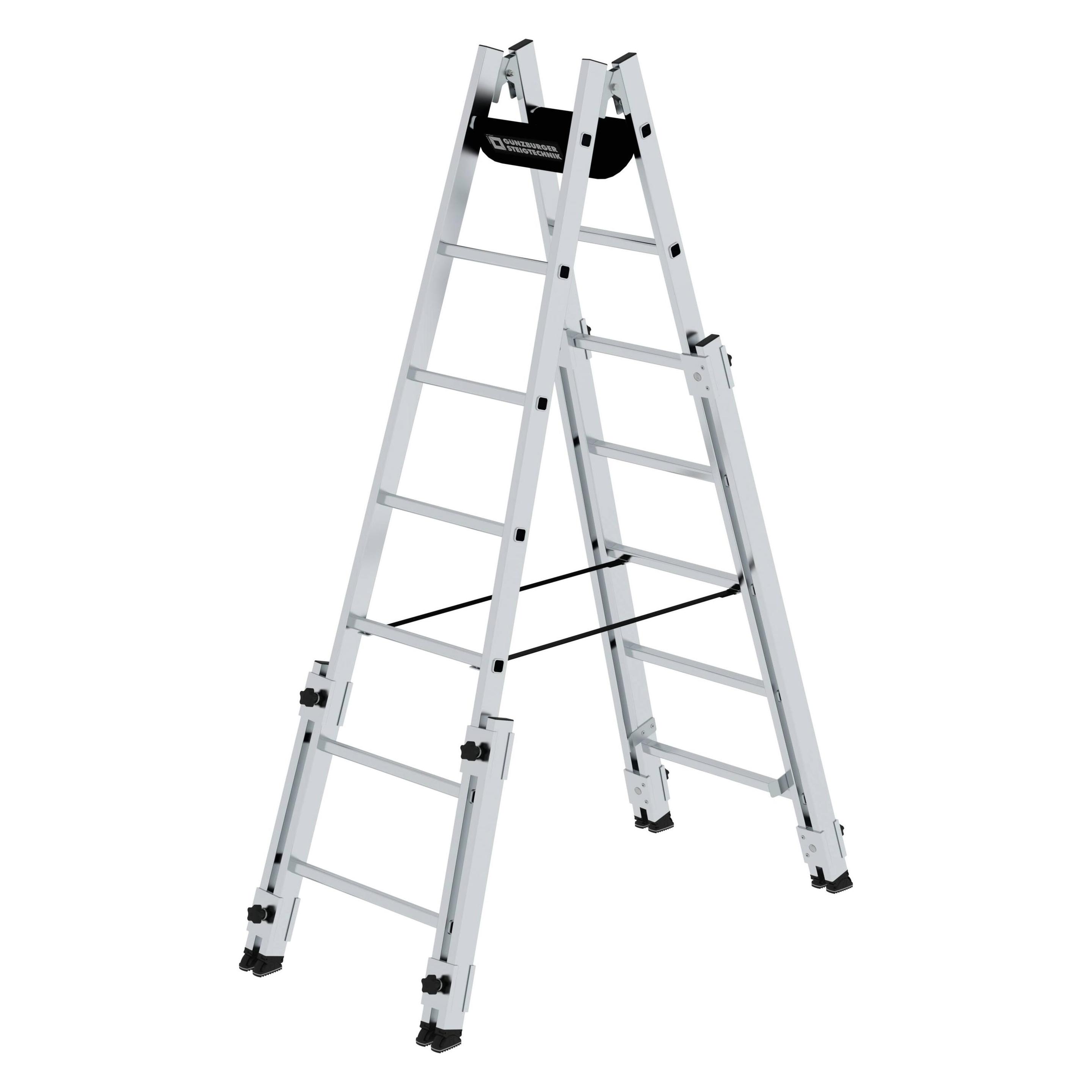 Munk Sprossen-Stehleiter treppengängig 2x7 Sprossen (Stehleiter, 210 cm) (033514)