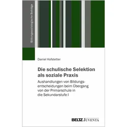 Hofstetter:Die schulische Selektion als, Fachbücher von Daniel Hofstetter