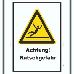 HB-Druck Achtung Rutschgefahr A4 (210x297mm) Schild