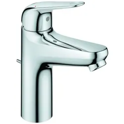 Grohe Euroeco Einhand-Waschtischbatterie, M-Size, Ausladung 116mm, Zugstangen-Ablaufgarnitur Kunststoff, 24265001