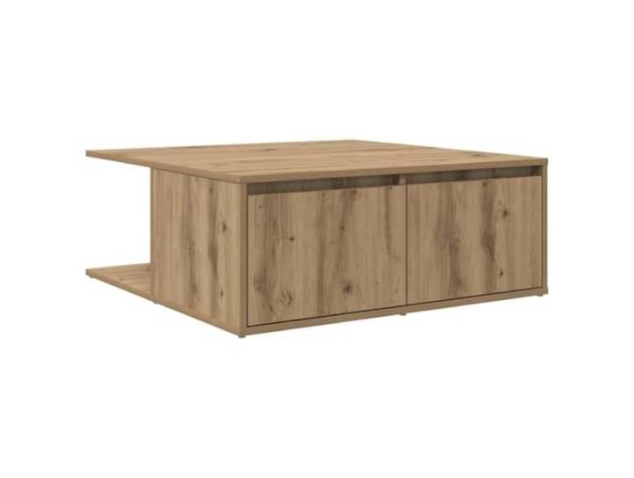 LASWWQMRF Couchtisch Artisan Eiche 80x80x31cm Holzwerkstoff Schublade Kompakter Wohnzimmertisch in Eichenoptik bietet praktische Ablagefläche und staubgeschützten Stauraum für Ihr Zuhause.