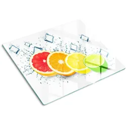 GLASPLATTE 60x52 cm Zitrusfrüchte