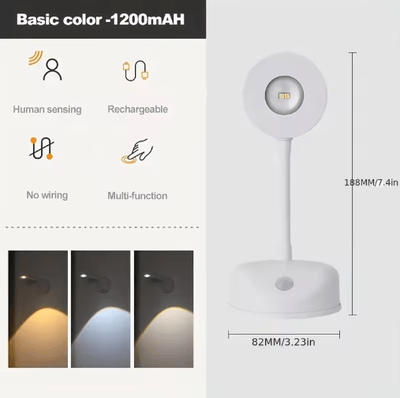 Inspire Picks USB Rechargeable Motion Sensor LED Spotlight Wireless Dimmable Picture Light For Artwork & Home Decor white