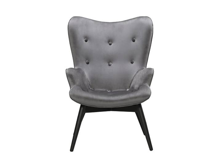 Sessel, Samtbezug, Grau, 80×99×92 cm, Hochwertige Polsterung, Modern, SalesFever
