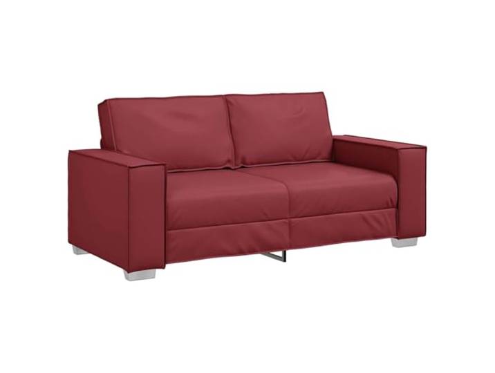 Makastle Zweisitzer Sofa Couch Weinrot 180 cm Kunstleder