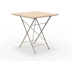 STEP - robuster Outdoortisch klappbar 70x70 cm beige