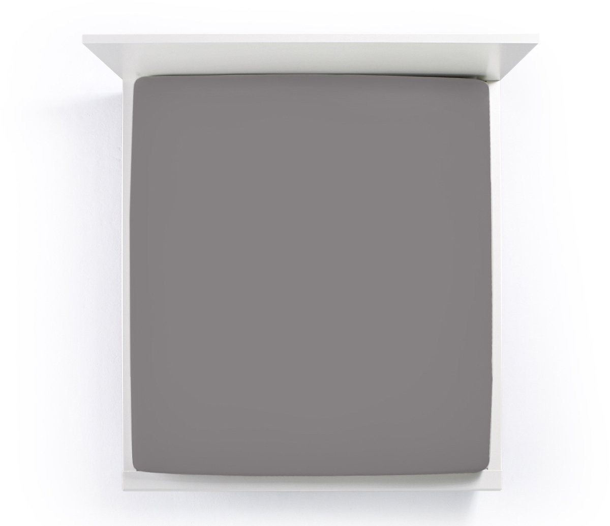 Bella Donna Jersey La Piccola Topperhoeslaken lichtantraciet 140x190-200 cm