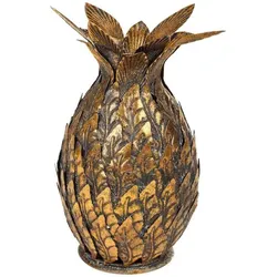KERZENHALTER aus Metall, golden, 15x26cm
