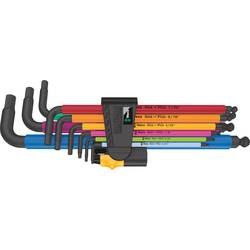 Wera 950/9 Hex-Plus Multicolour Imperial 2 Innen-Sechskant Winkelschraubendreher-Set 1/4 Zoll, 3/16 Zoll, 1/8 Zoll, 5/64 Zoll, 5/16 Zoll, 7/32 Zoll, 5/32 Zoll, 05022640001