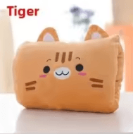 Uplift Curations WarmHug Plush Hand Warming Nap Pillow Cute Travel Soft Cushion For Kids & Home Comfort tiger