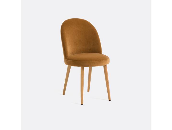 LA REDOUTE Chaise velours, Inès Jaune Ocre Doré