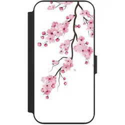 Nivocase Klapphülle für Apple iPhone 13 Handyhülle aus Kunst Leder NIVOflip schwarz Asien Japan (Apple iPhone 13), Smartphone Hülle, Schwarz