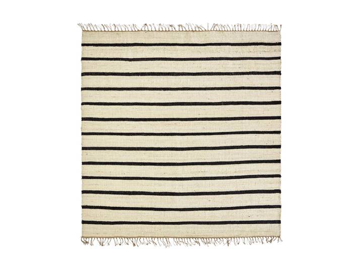 House Doctor Sima Teppich 180x180 cm Schwarz-natur