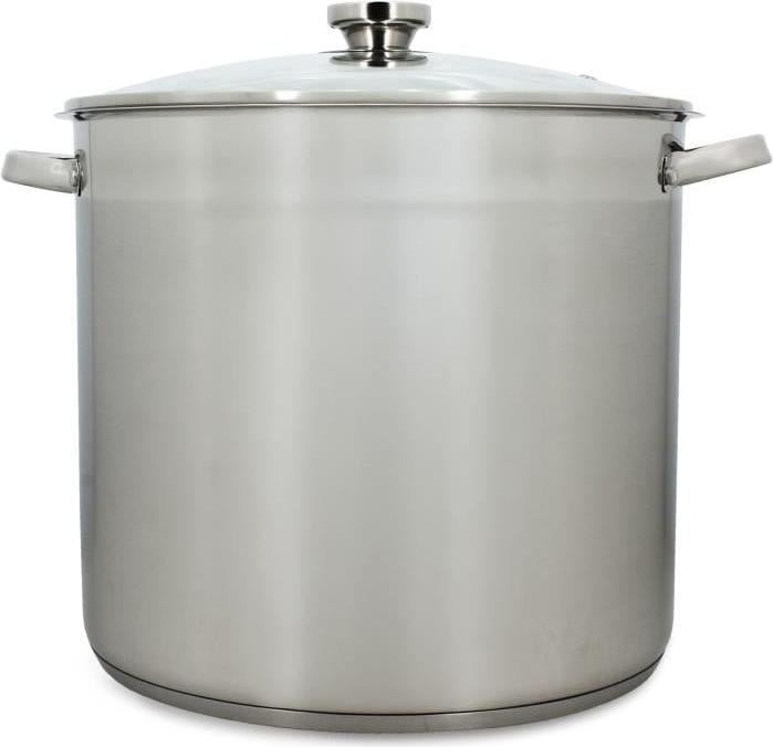 Menastyl RVS Pan met deksel, 17 liter, 32 cm, geschikt voor alle kookplaat inclusief inductie
