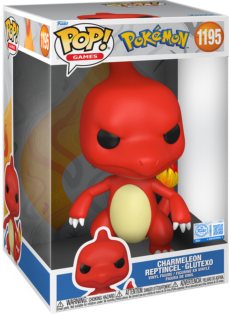 Funko Pop! Jumbo Pokémon Charmeleon 10-Inch Vinyl Figure #1195 - Red - 10 in