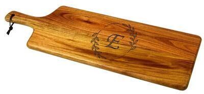 Picnic at Ascot Personalized Acacia Charcuterie Board Paddle