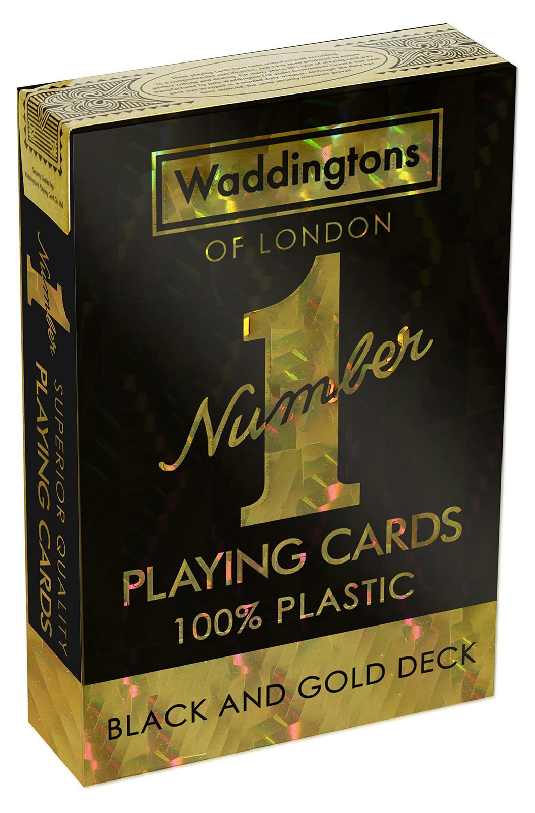 Winning Moves Waddingtons speelkaarten met zwart-gouden en meerkleurige designs