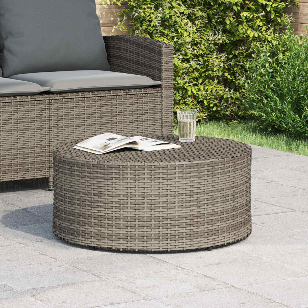 17 Stories Round Outdoor Coffee Table - 68 cm W 68 cm D Grey