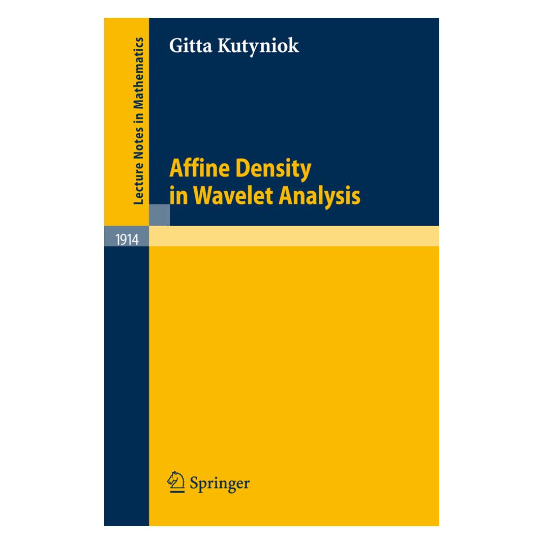 Springer Affine Density in Wavelet Analysis (Englisch, Softcover, Gitta Kutyniok) (55393891)