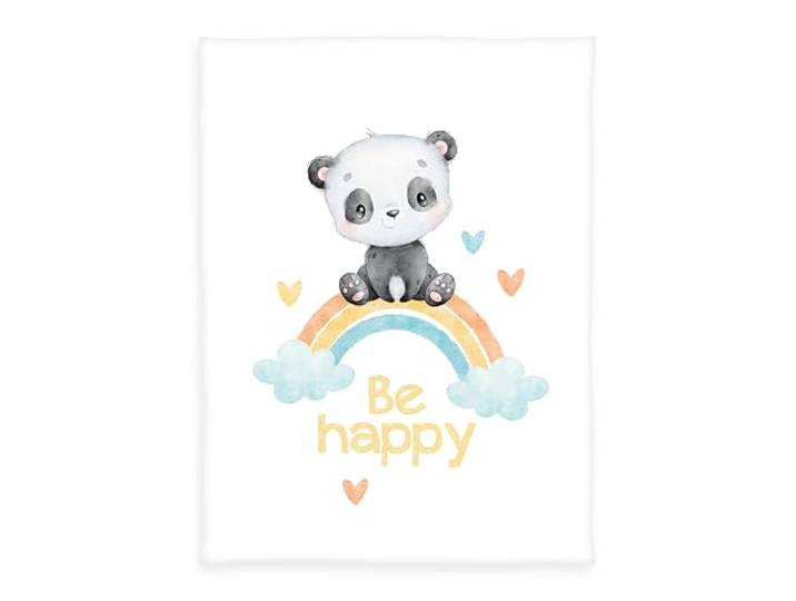 Herding Baby Best Soft-Peachdecke Regenbogen Panda, 75 x 100 cm, 100% Polyester