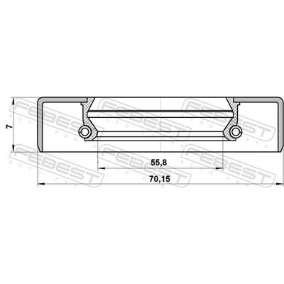 FEBEST Wellendichtring, Antriebswelle 95gds57700707x für TOYOTA