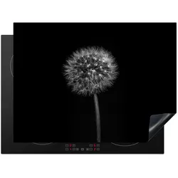 HERDABDECKPLATTE Löwenzahn - Schwarz - Floral - Botanisch Induktionsmatte 71x52 cm