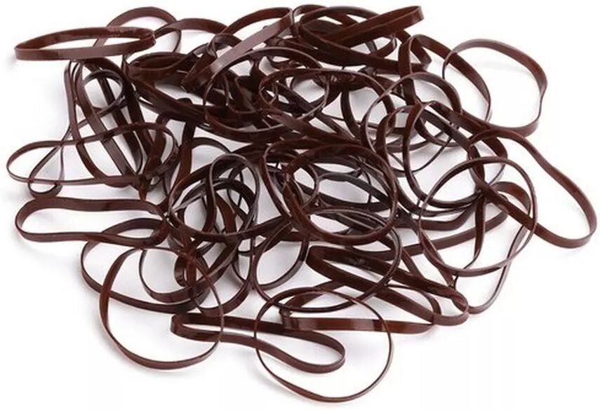 Trisa Haarschmuck - Midi-Haargummi, Mini-Haargummi, 60 Stück, Braun