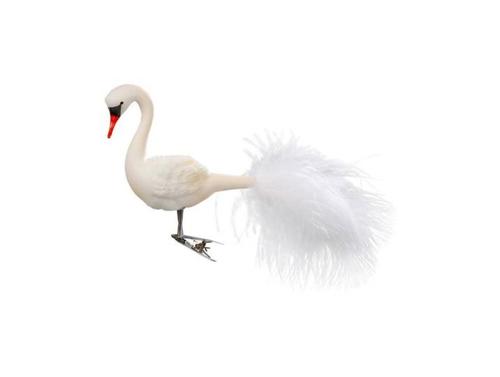 Weihnachtsbaumkugel Weihnachtskugel Schwan 1 Stück , weiß, Weihnachtsbaumkugeln, Weihnachtsbaumkugel