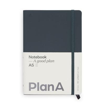 Notizbuch A5 Hardcover Cool Coal Liniert, 240 Seiten