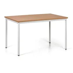 Esstisch TRIVIA, graues Metallgestell, 120x80 cm, Buche