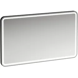 Laufen Spiegel BASE 2.0, umlaufende LED-Beleuchtung, Touch-Sensorschalter, 1200 x 700 mm in schwarz matt