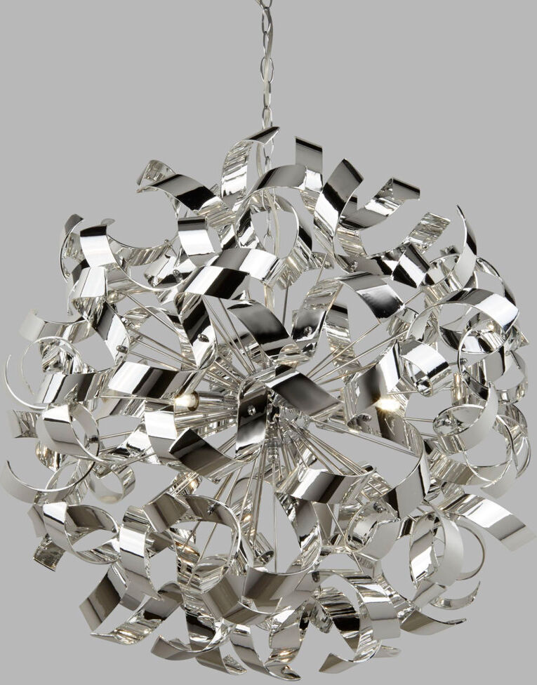 Mercer41 0 6-Light Unique/Statement Chandelier Chrome 60cm H X 60cm W X 60cm D