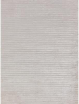 Exquisite Rugs High Low handloomed Viscose White Area Rug