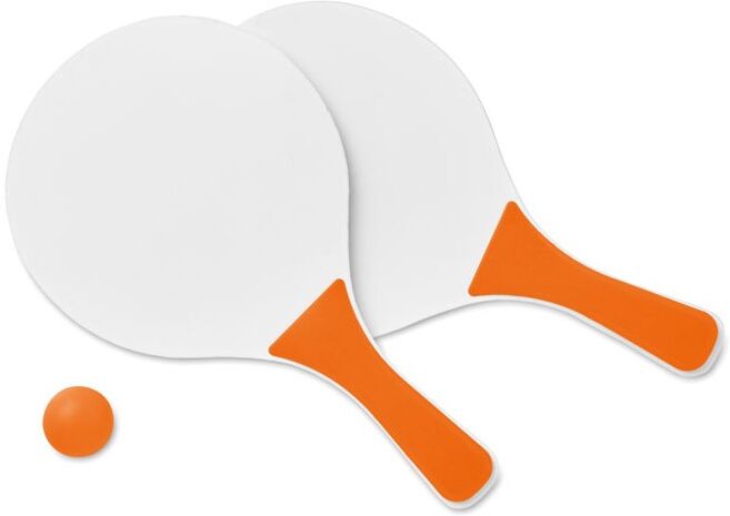Set de tennis de plage personnalisé 2 raquettes Mini orange