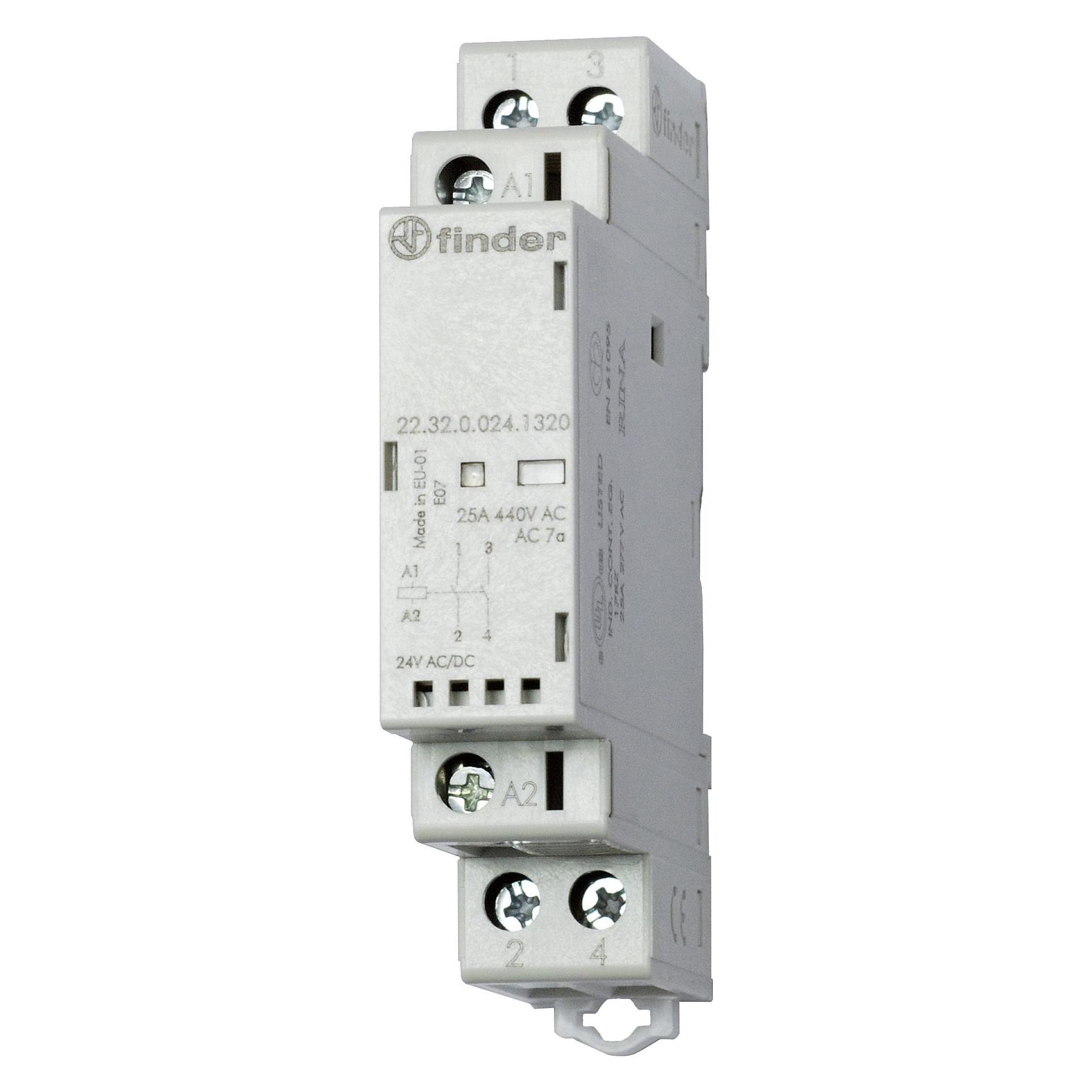 Finder Modular contactor 2NO 25A 12V ac/dc (22.32.0.012.4320)