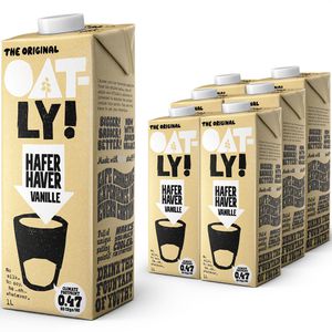 Oatly Haferdrink aus europäischem Hafer, Vanille, je 1 Liter, 6 Stück