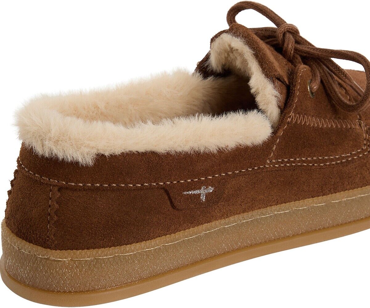 TAMARIS Chaussures bateau en cuir suédé, fourrées