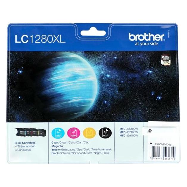Brother LC-1280XLVALBP Value Pack (BK, C, M, Y) (LC-1280XLVALBP)