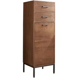 G+K Midischrank Groove Holz Braun Akazie