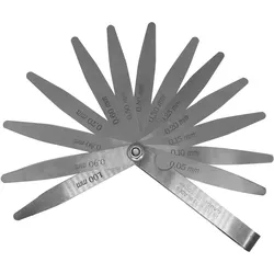 Fühlerlehren-Satz 13 Blatt, Messbereich 0,05-1,00 mm