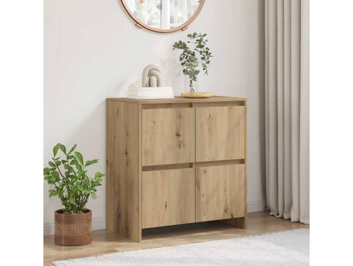 Moderne Buffet bahut pratique - Chêne artisanal - 70x41x75 cm Bois d'ingénierie - Commode salon @FR 7953