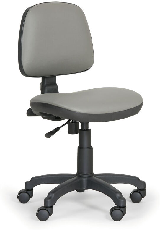 Euroseat Arbeitsstuhl MILANO ohne Armlehnen, Dauerkontakt, grau