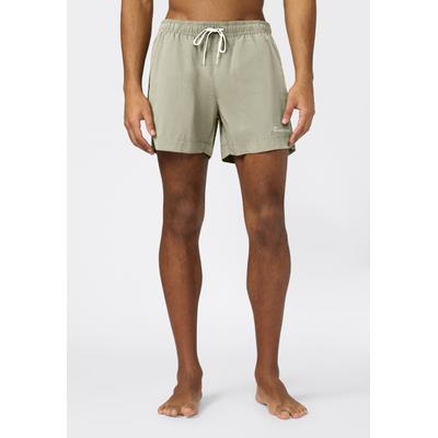 Badeshorts CHAMPION "Beachshort Standard Fit", Herren, Gr. L, N-Gr, beige (mdg), Web, Polyamid, Badehosen Badeshorts, schnelltrocknendes Material, aus Polyamid, bequeme Passform