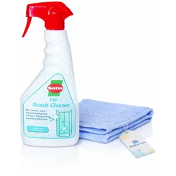 BADfabrik24 Sotin DC 130 Duschcleaner 500ml mit Schaumsprühdüse + Mikrofasertuch...