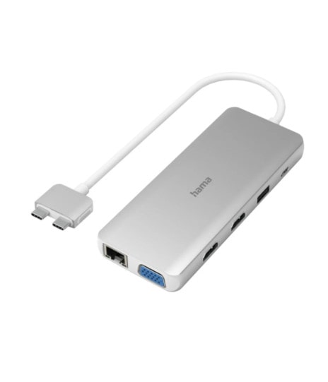 Hama 00200133 USB-C-Hub, Connect2Mac, Multiport für Apple MacBook Air & Pro, 12 Ports