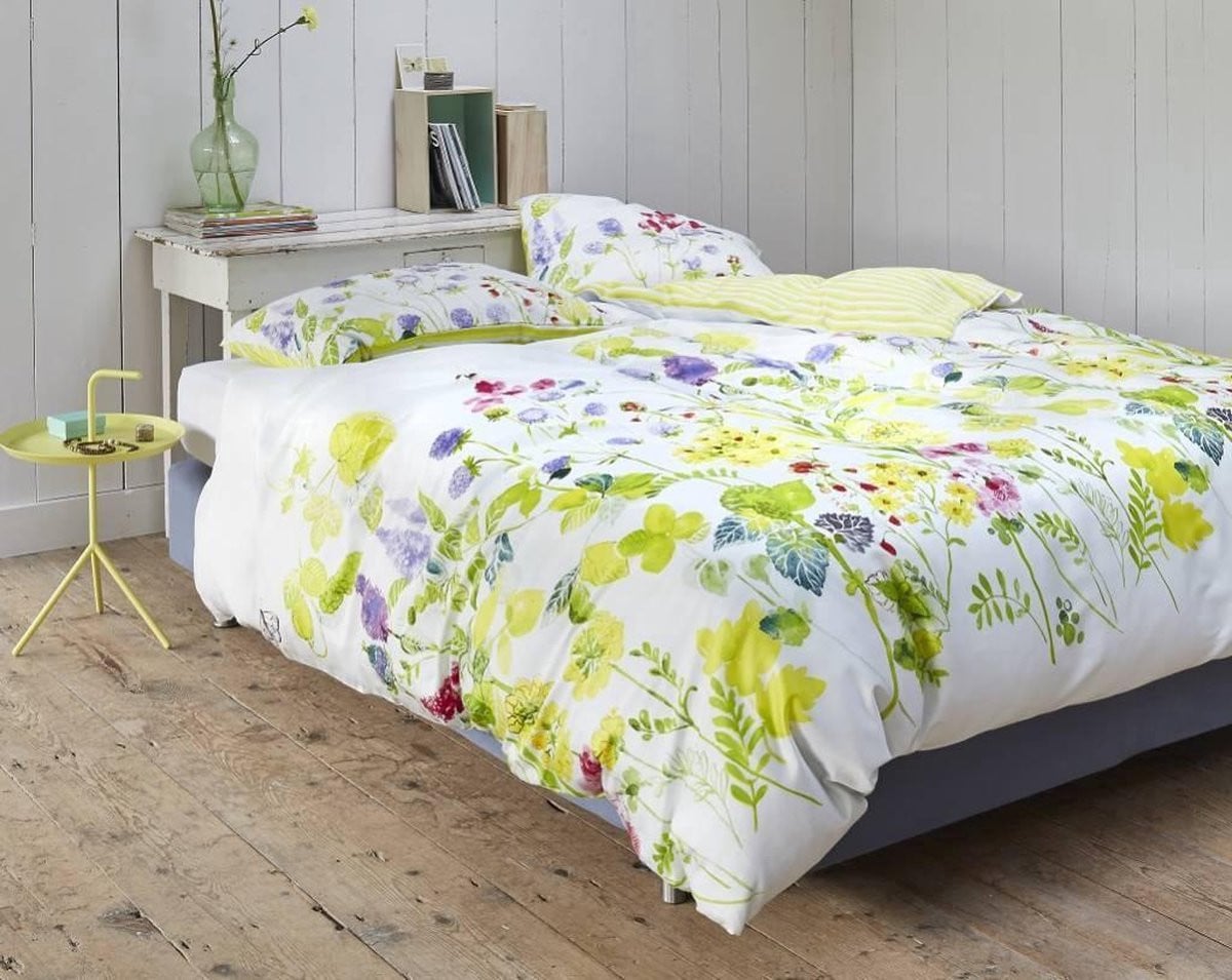 Vanezza Carol eenpersoons dekbedovertrek - Geel - 140 x 220 cm